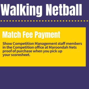 Walking Netball Match Fees